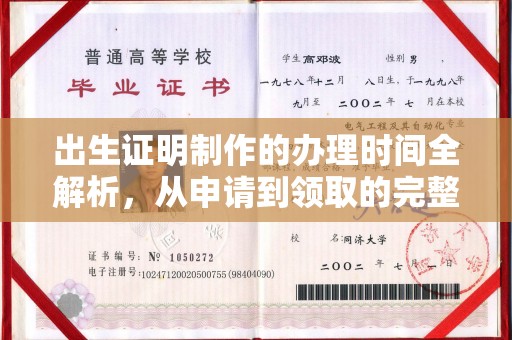 梓官出生证明制作的办理时间全解析，从申请到领取的完整指南